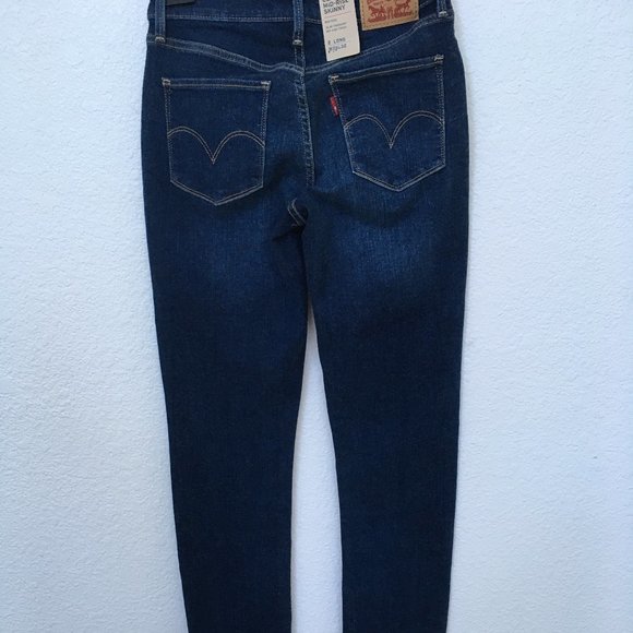 HP Levi's Women's Mid Rise Skinny Jean Size 2L 26x32 - Picture 3 of 7